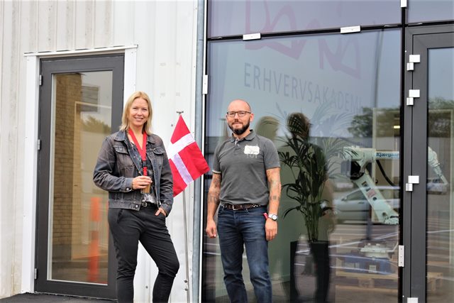 Campuschef Annette Westergaard Poulsen og studiekoordinator Kim Bundgaard Jensen er klar til den store dag, hvor de studerende bydes indenfor for første gang