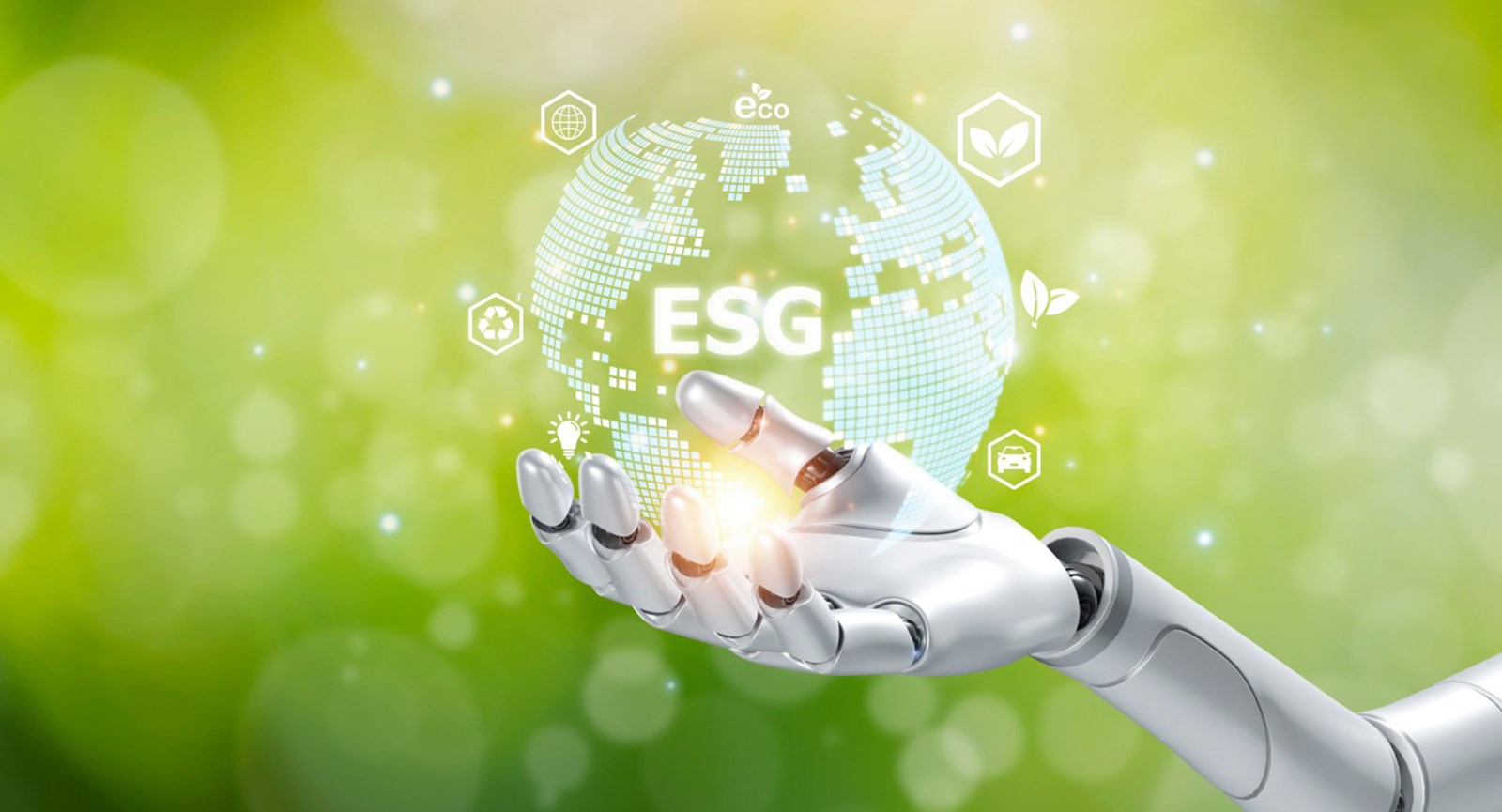 Robotarm med ESG-jordklode