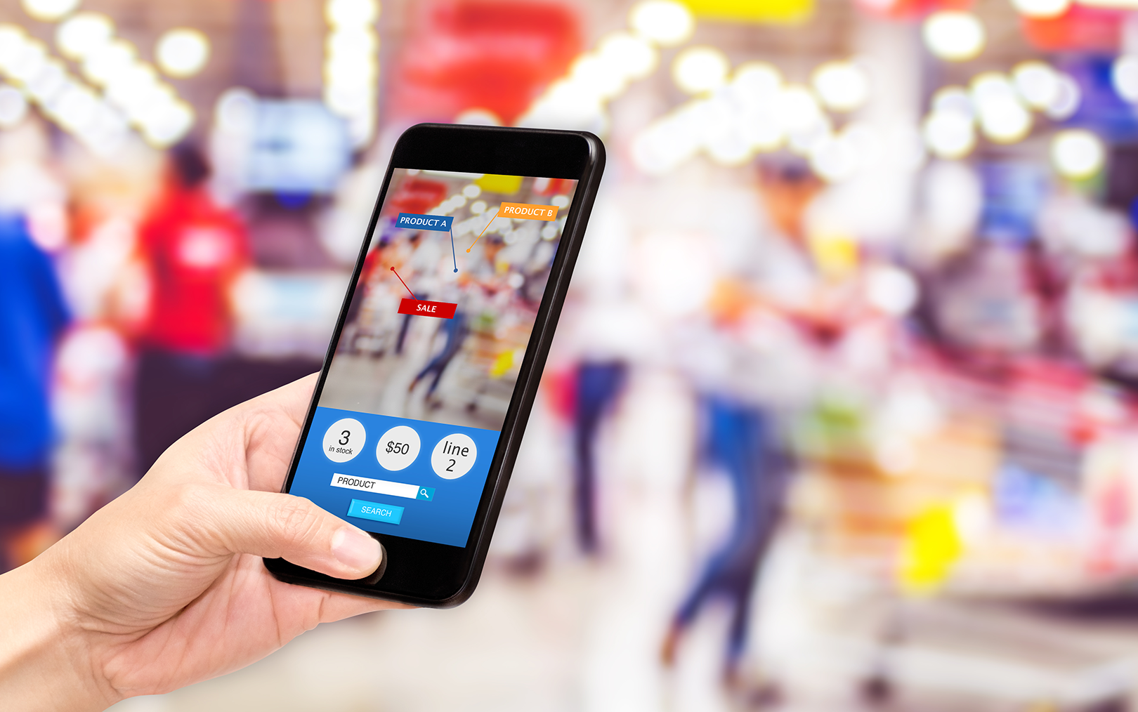 Mobilen vil i fremtiden blive en større del af indkøbsoplevelsen i supermarkedet