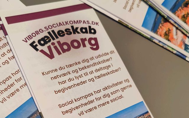 Brochure lavet af de studerende om fællesskaber i Viborg