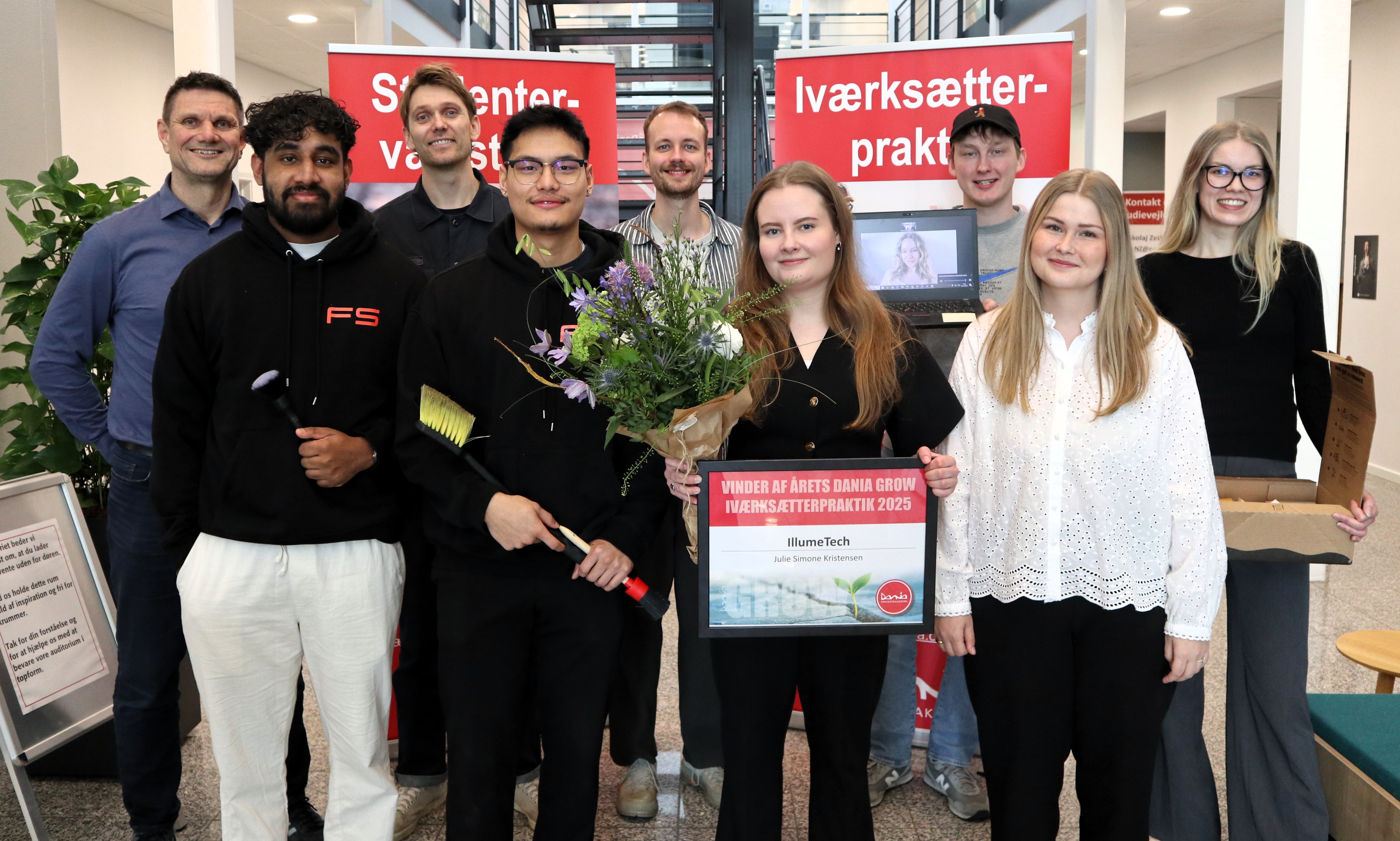 Alle deltagerne til iværksætterfestival på Erhvervsakademi Dania