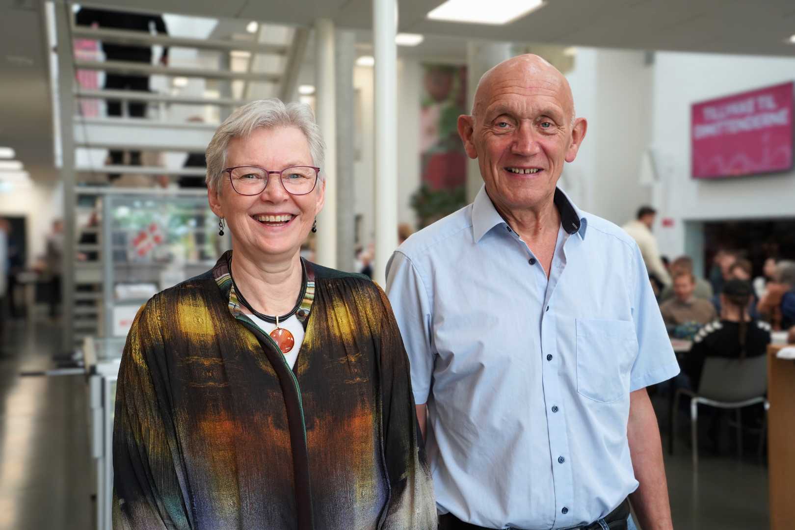 Joan og Laurids har undervist på produktionsteknolog-uddannelsen på Erhvervsakademi Dania i Randers i knap 30 år hver